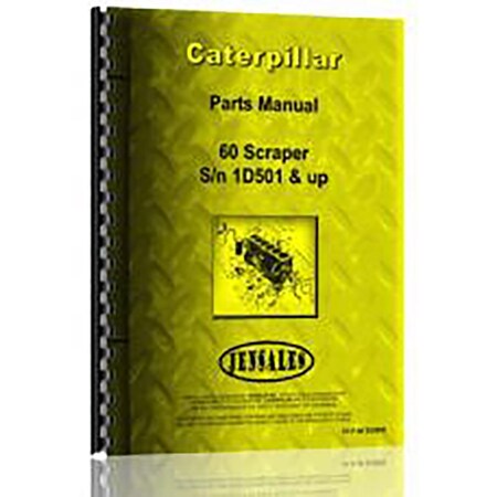 Fits Caterpillar Scraper 60 (1D501 +) Industrial/Construction Parts Manual (New)